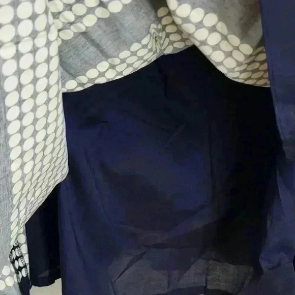 Talbots NWT New Womens Navy Blue White Polka Dot Pattern A Line Skirt Size 4 - Picture 10 of 10